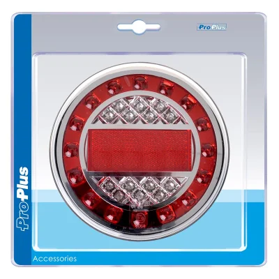 Rear lamp 12/24V 4 functions 125mm LED in blister