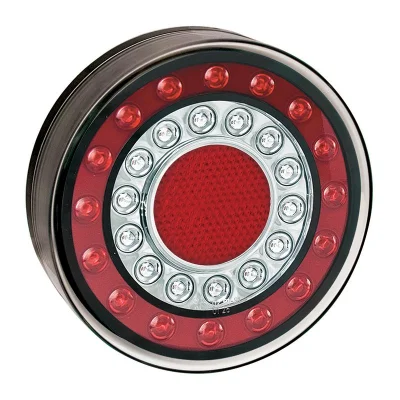 Rear lamp 12/24V 4 functions 125mm LED